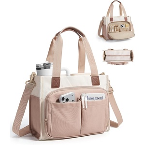 image:imageBAGSMART Canvas Tote Bag for Women Work Tote Bag with Zipper Crossbody Handbag for Travel Teacher NurseCamel