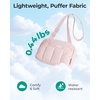 image:imageBAGSMART Fanny Packs for Women Cross Body Quilted Puffy Belt Bag with Pockets Fashion Waist Packs for Traveling Hiking PinkCamel