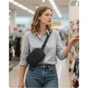 image:imageBAGSMART Fanny Packs for Women Cross Body Quilted Puffy Belt Bag with Pockets Fashion Waist Packs for Traveling Hiking PinkPink