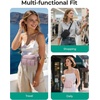 image:imageBAGSMART Fanny Packs for Women Cross Body Quilted Puffy Belt Bag with Pockets Fashion Waist Packs for Traveling Hiking PinkPurple