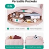 image:imageBAGSMART Fanny Packs for Women Cross Body Quilted Puffy Belt Bag with Pockets Fashion Waist Packs for Traveling Hiking PinkPurple