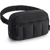 image:imageBAGSMART Fanny Packs for Women Cross Body Quilted Puffy Belt Bag with Pockets Fashion Waist Packs for Traveling Hiking PinkBlack