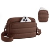 image:imageBAGSMART Small Crossbody Bags for Women Puffer Purse with Cute Pouch Hobo Shoulder Handbag for Daily Casual Travel WorkCoffee Brown