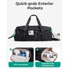 image:imageBAGSMART 4IN1 Duffle Bag for Travel 40L Travel Bag Gym Duffle TSA Carry on Backpack with Shoes Compartment amp Wet Pocket Waterresistant Workout Duffel BlackBlack