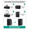 image:imageBAGSMART 4IN1 Duffle Bag for Travel 40L Travel Bag Gym Duffle TSA Carry on Backpack with Shoes Compartment amp Wet Pocket Waterresistant Workout Duffel BlackGray