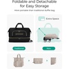 image:imageBAGSMART Rolling Duffle Bag with Wheels 35L Carry on Travel Bag with Detachable Wheels PVC Wet Pocket Duffle Bag with Handle