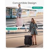 image:imageBAGSMART Rolling Duffle Bag with Wheels 35L Carry on Travel Bag with Detachable Wheels PVC Wet Pocket Duffle Bag with Handle