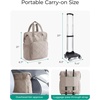 image:imageBAGSMART Rolling Duffle Bag with Wheels 35L Carry on Travel Bag with Detachable Wheels PVC Wet Pocket Duffle Bag with Handle