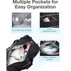image:imageBAGSMART Rolling Duffle Bag with Wheels 45L Carryon Luggage Large Travel Bag with Shoes Compartment Weekender Overnight Bag for Travel Business TripsBlack