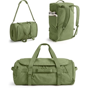 image:imageBAGSMART 4IN1 Duffle Bag for Travel 40L Travel Bag Gym Duffle TSA Carry on Backpack with Shoes Compartment amp Wet Pocket Waterresistant Workout Duffel BlackForest Green