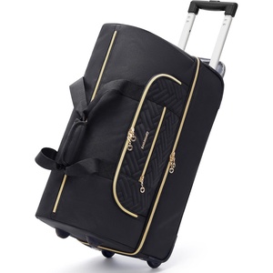 image:imageBAGSMART Rolling Duffle Bag with Wheels 45L Carryon Luggage Large Travel Bag with Shoes Compartment Weekender Overnight Bag for Travel Business TripsBlack