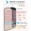 image:imageBAGSMART Hanging Jewelry Organizer Jewelry Holder Organizer Accessories Organizer 68 Pocket Earring Organizer Organizer for Wall Holding JewelriesLarge Black 1 Piece