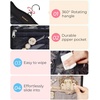 image:imageBAGSMART Hanging Jewelry Organizer Travel Jewelry Holder with 56 Zipper Pockets for Closet or Wall Large Jewelry Storage Black