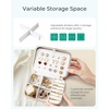 image:imageBAGSMART Travel Jewelry Box Small PU Leather Jewelry Organizer Portable Double Layer Case for Necklaces Rings Earrings Bracelets PinkPink