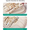 image:imageBAGSMART Travel Jewelry Case Jewelry Box Organizers and Storage Earings Holder Organizer for Women for Necklaces Bracelets RingsBlackAPink