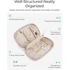 image:imageBAGSMART Travel Jewelry Case Jewelry Organizers and Storage Earings Holder Organizer for Women Necklace Holder Jewelry Rolls for Necklaces Earrings BraceletsPurplePink