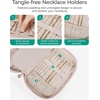image:imageBAGSMART Travel Jewelry Case Jewelry Organizers and Storage Earings Holder Organizer for Women Necklace Holder Jewelry Rolls for Necklaces Earrings BraceletsPurplePink