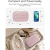 image:imageBAGSMART Travel Jewelry Case Jewelry Organizers and Storage Earings Holder Organizer for Women Necklace Holder Jewelry Rolls for Necklaces Earrings BraceletsPurpleBeige
