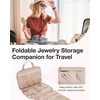 image:imageBAGSMART Travel Jewelry Organizer Case Portable Jewelry Roll Bag Tanglefree Necklace Storage Foldable Transparent Zipper Pockets for Rings Earrings Bracelet Travel Essentials BlackBlack