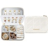 image:imageBAGSMART Travel Jewelry Box Small PU Leather Jewelry Organizer Portable Double Layer Case for Necklaces Rings Earrings Bracelets PinkBeige