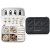 image:imageBAGSMART Travel Jewelry Box Small PU Leather Jewelry Organizer Portable Double Layer Case for Necklaces Rings Earrings Bracelets PinkBlack