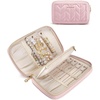 image:imageBAGSMART Travel Jewelry Case Jewelry Box Organizers and Storage Earings Holder Organizer for Women for Necklaces Bracelets RingsBlackAPink