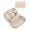 image:imageBAGSMART Travel Jewelry Case Jewelry Organizers and Storage Earings Holder Organizer for Women Necklace Holder Jewelry Rolls for Necklaces Earrings BraceletsPurpleBeige