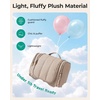 image:imageBAGSMART Travel Toiletry Bag for Women Puffy Hanging Toiletry Bag with Hook Waterresistant Toiletry Organizer for Full Sized Toiletries BrownClassic Black