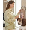 image:imageBAGSMART Travel Toiletry Bag for Women Puffy Hanging Toiletry Bag with Hook Waterresistant Toiletry Organizer for Full Sized Toiletries BrownCoffee Brown