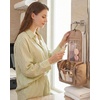 image:imageBAGSMART Travel Toiletry Bag for Women Puffy Hanging Toiletry Bag with Hook Waterresistant Toiletry Organizer for Full Sized Toiletries BrownDusty Rose