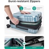 image:imageBAGSMART 2 Piece Luggage 20 Inch Carry On Suitcase with Spinner Wheels Polycarbonate Material BlueAiry Blue