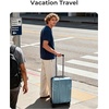 image:imageBAGSMART 2 Piece Luggage 20 Inch Carry On Suitcase with Spinner Wheels Polycarbonate Material BlueAiry Blue