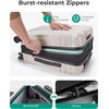 image:imageBAGSMART 2 Piece Luggage 20 Inch Carry On Suitcase with Spinner Wheels Polycarbonate Material BlueBiege