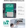 image:imageBAGSMART 2 Piece Luggage 20 Inch Carry On Suitcase with Spinner Wheels Polycarbonate Material BlueBiege