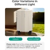 image:imageBAGSMART 2 Piece Luggage 20 Inch Carry On Suitcase with Spinner Wheels Polycarbonate Material BlueBiege