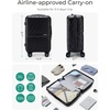 image:imageBAGSMART 2 Piece Luggage 20 Inch Carry On Suitcase with Spinner Wheels Polycarbonate Material BlueBlack