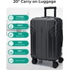 image:imageBAGSMART 2 Piece Luggage 20 Inch Carry On Suitcase with Spinner Wheels Polycarbonate Material BlueBlack