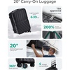 image:imageBAGSMART 2 Piece Luggage 20 Inch Carry On Suitcase with Spinner Wheels Polycarbonate Material BlueBlack