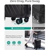 image:imageBAGSMART 2 Piece Luggage 20 Inch Carry On Suitcase with Spinner Wheels Polycarbonate Material BlueBlack