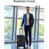 image:imageBAGSMART 2 Piece Luggage 20 Inch Carry On Suitcase with Spinner Wheels Polycarbonate Material BlueBlack