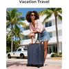 image:imageBAGSMART 2 Piece Luggage 20 Inch Carry On Suitcase with Spinner Wheels Polycarbonate Material BlueDark Blue