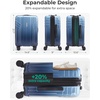 image:imageBAGSMART 2 Piece Luggage 20 Inch Carry On Suitcase with Spinner Wheels Polycarbonate Material BlueGradient blue
