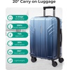 image:imageBAGSMART 2 Piece Luggage 20 Inch Carry On Suitcase with Spinner Wheels Polycarbonate Material BlueGradient blue