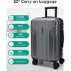 image:imageBAGSMART 2 Piece Luggage 20 Inch Carry On Suitcase with Spinner Wheels Polycarbonate Material BlueGray
