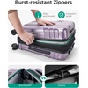 image:imageBAGSMART 2 Piece Luggage 20 Inch Carry On Suitcase with Spinner Wheels Polycarbonate Material BlueLavender Purple