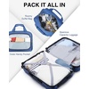 image:imageBAGSMART 2 Piece Luggage 20 Inch Carry On Suitcase with Spinner Wheels Polycarbonate Material BlueNavy Blue