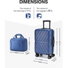 image:imageBAGSMART 2 Piece Luggage 20 Inch Carry On Suitcase with Spinner Wheels Polycarbonate Material BlueNavy Blue