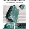 image:imageBAGSMART 2 Piece Luggage 20 Inch Carry On Suitcase with Spinner Wheels Polycarbonate Material BlueOlive Green