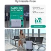 image:imageBAGSMART 2 Piece Luggage 20 Inch Carry On Suitcase with Spinner Wheels Polycarbonate Material BluePurple