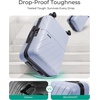 image:imageBAGSMART 2 Piece Luggage 20 Inch Carry On Suitcase with Spinner Wheels Polycarbonate Material BluePurple